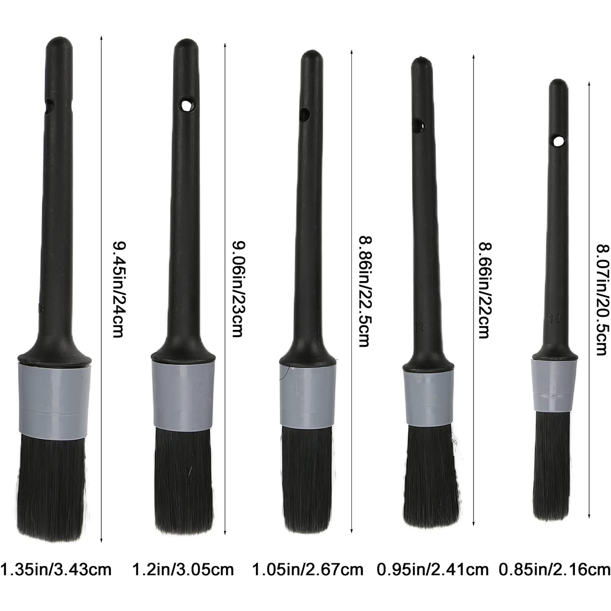 مجموعة فرش تفصيل السيارات المتكاملة 5 في 1 - متعددة الاستخدامات