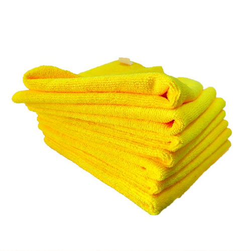 فوطة ميكروفايبر متعددة الاستخدامات بدون حواف - 40×40 سم (لون أصفر)